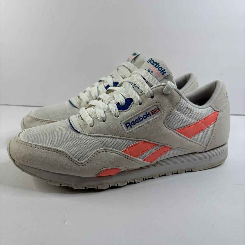 Reebok Classic Retro Shoes White Pink Women's Size 8.5 Streetwear Casual Y2K